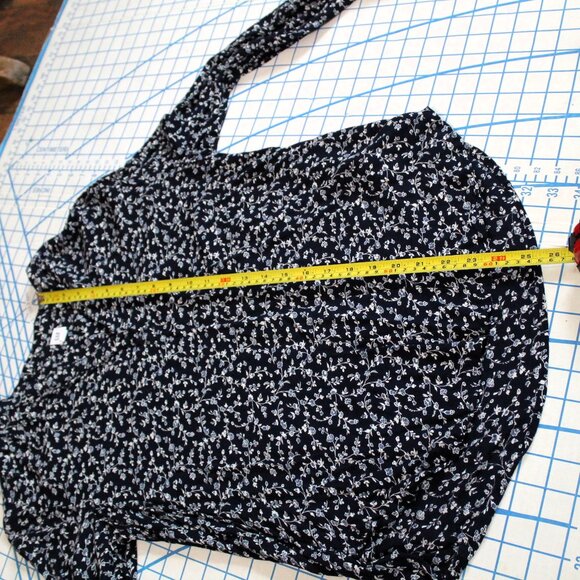 Gap Navy Blue Floral Blouse, Small - Picture 6 of 11